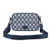 New MLB Monogram Collection Polyurethane Polyester Camera Bag, Shoulder Bag, Crossbody Bag Trumpets Unisex Marine Blue 32BGDM011-50N