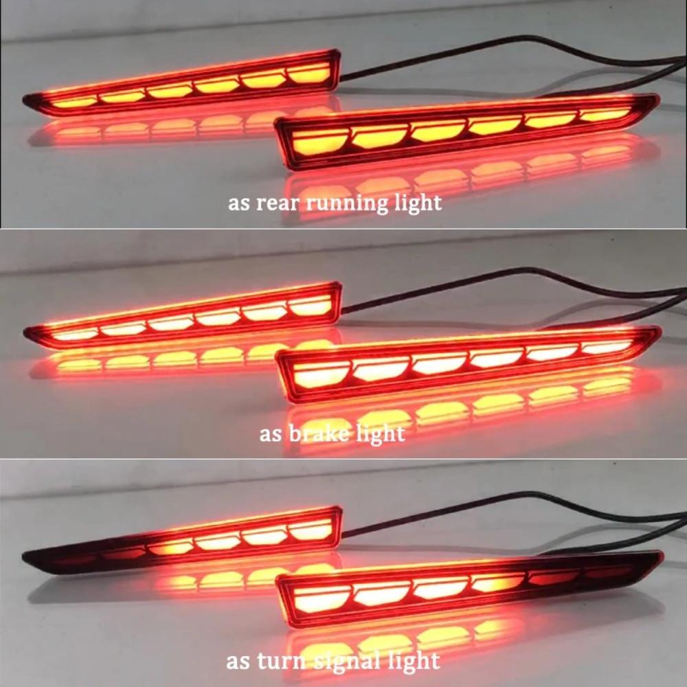 Car LED 12V Rear Bumper Fog Lamps for Toyota Raize Daihatsu Tanto 2019-2021 Brake Light Turn Signal Backup Reflector Lamp