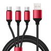 Bouncy 3-in-1 Fast Charging Cable: Compatible with Apple, Huawei, and Android Type-C Devices