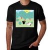 Kawaii Cats In Forest Under Sunny Skies Tshirt Basic Breathable Solid Color Tshirt