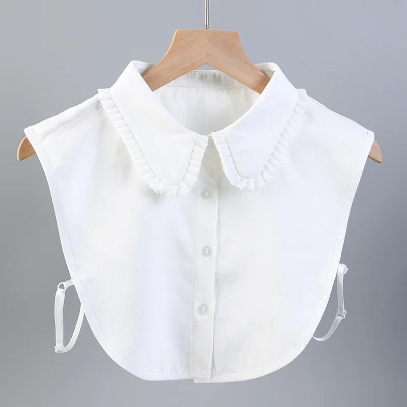 

Женская рубашка с лацканами, съемные воротники, черно-белая поддельная рубашка с накладным воротником, блузка, регулировка, аксессуары для одежды