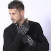 Thick Velvet Gloves for Warmth Men's Gloves for Winter Jacquard Knitting Gloves Touch Screen Cold Resistant Gloves