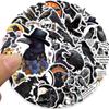 50pcs Black Crow Animal Graffiti Stickers Cartoon Decals For Phone Notebook Suitcase Funny Kids Toy