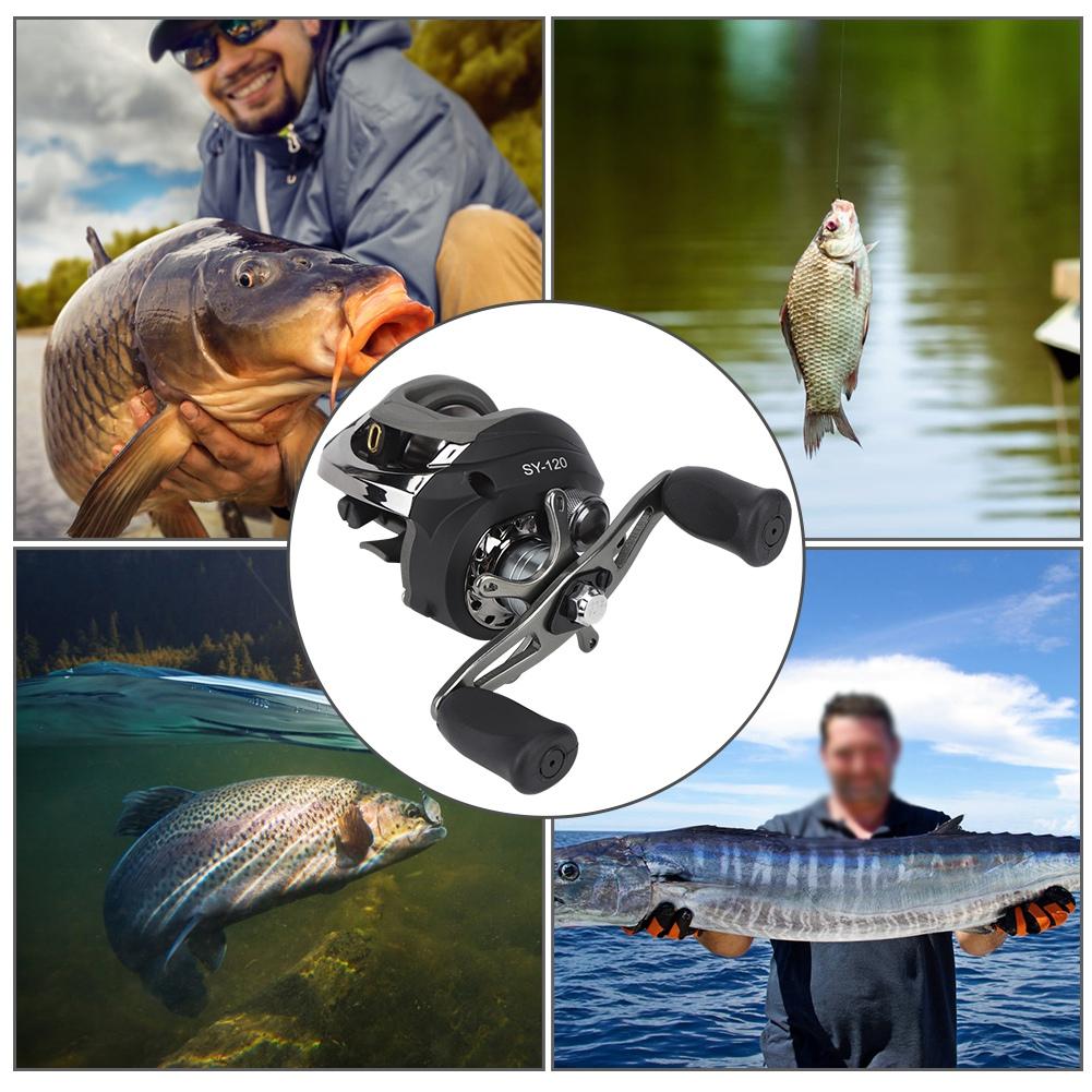 Aluminiumlegierung Schwarz Rechte Linke Hand Angelrolle Magnetbremse Metallspule AngelrolleSchwarz Linke Hand