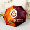 Galatasaray1 Personalized Name Umbrella Outdoor Automatic Umbrella Retractable Design with 8-Rib Durability Durable Plastic Iron All-Season Travel