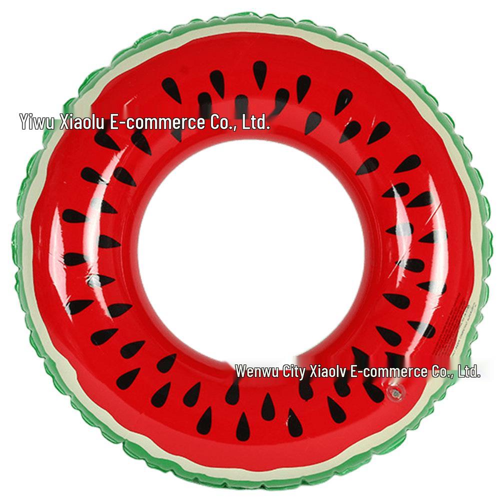 Adult Watermelon Inflatable Swimming Ring - Thickened and Portable Underarm Swim Ring for Beginners. 60# (For Ages 2-4)