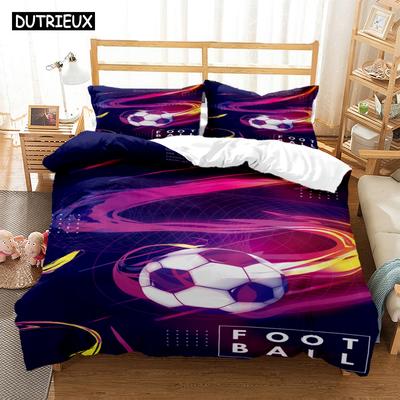 Soccer Cover Digital Print Polyester Bedding Sets Child Kids Covers Boys Bed Linen Set For Teens King Size Bedding Set