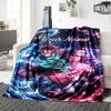 Name Custom Nezuko Print Flannel Blanket High Quality Warm Comfortable Cover for All Seasons Perfect for Gifts Home Decor