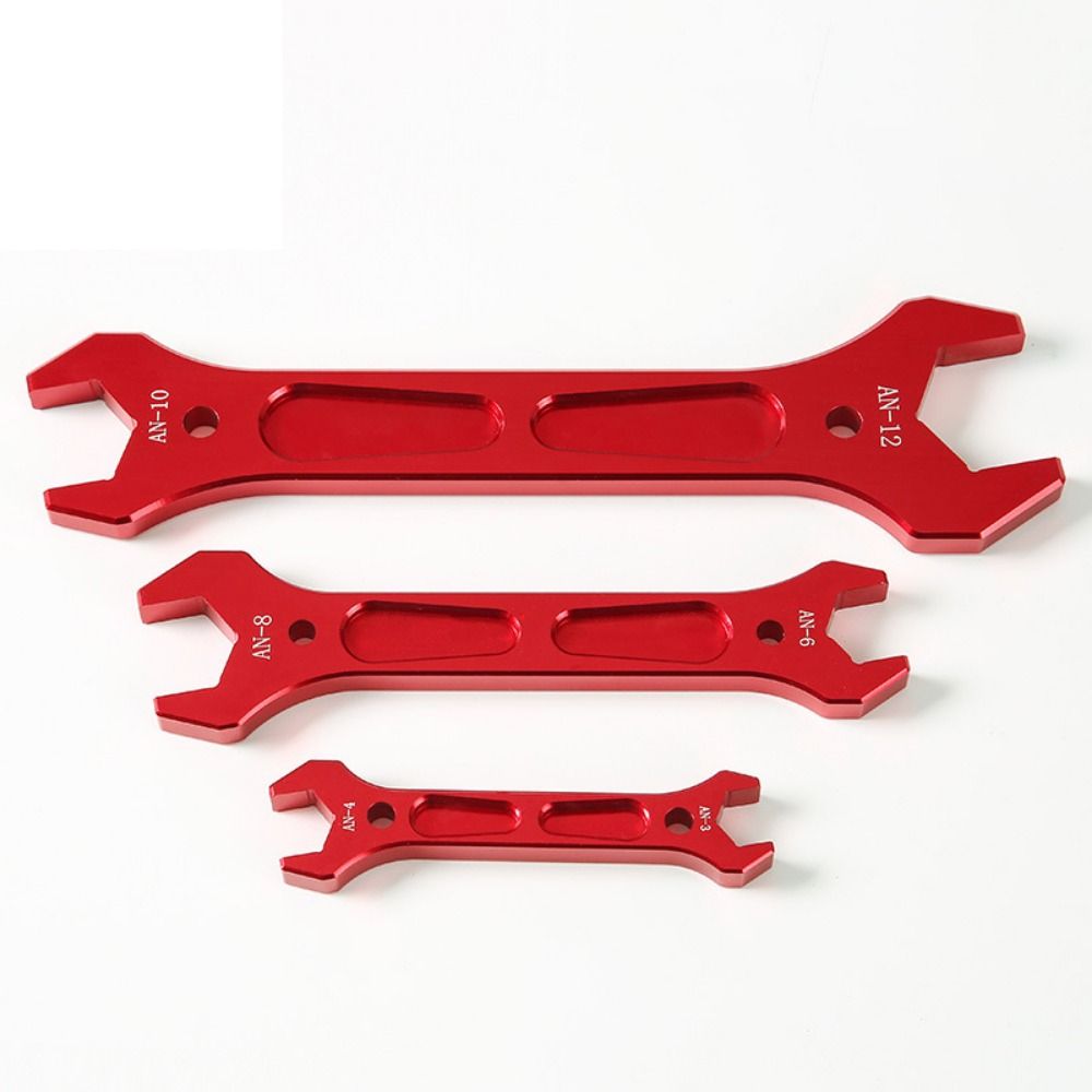 Aluminum AN Spanner Tool Set Red Interior Trim Tools Practical Door Panel Removal Tool  Oil Cooler