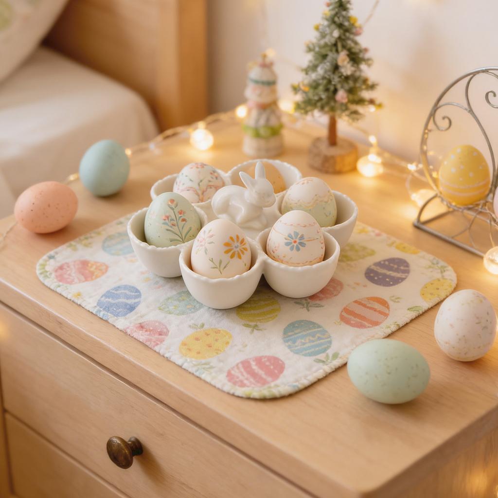 Cute Bunny-Shaped Egg Tray Table Decoration, Egg Tray Festive Decoration