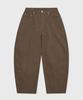 KIIMUIR Curved Wide Cotton Pants_Brown [Select Belt/Keyring]