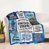Happy 100th Birthday Quotes Blanket Durable Comfort Great for Livingroom Seaside Sofa Four Seasons Universal Warmthful Decor