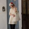 Pleated Lacy Hobo Bag_White