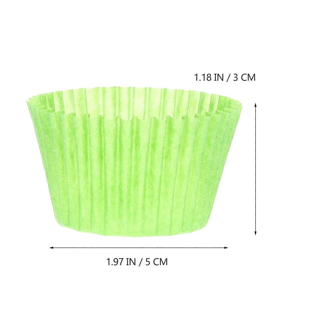 Cake Tray Green Baking Cup 3000 Pcs Lining Dessert Cups Packing Paper Muffin Liners