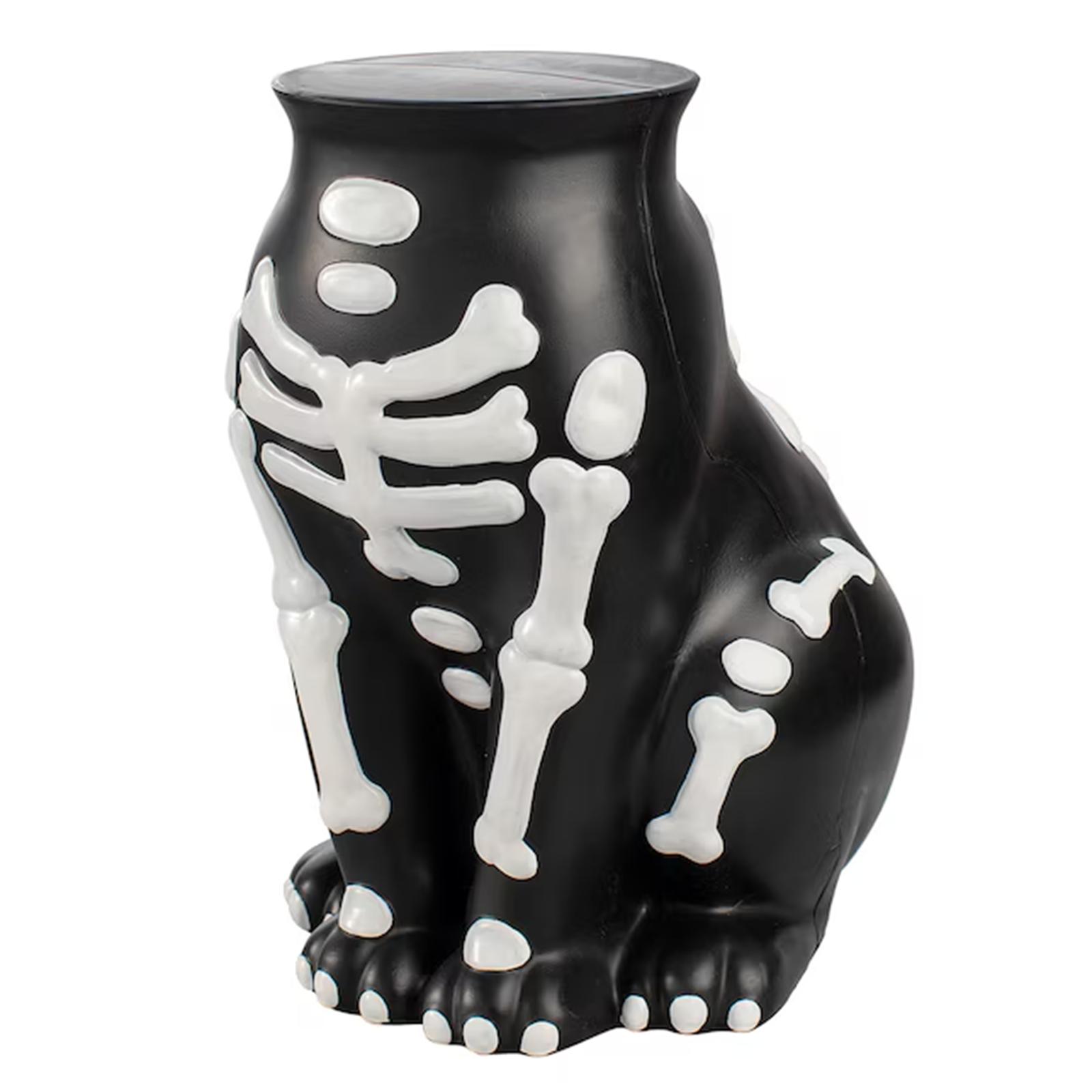 

Gothic Cartoon Skeleton Dog Resin Art Piece One Size чёрный
