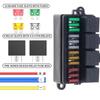 High Capacity Multipurpose Pre 12 Circuit Fuses Relays Block for Automotive Boat Marine Use with Easy tallation