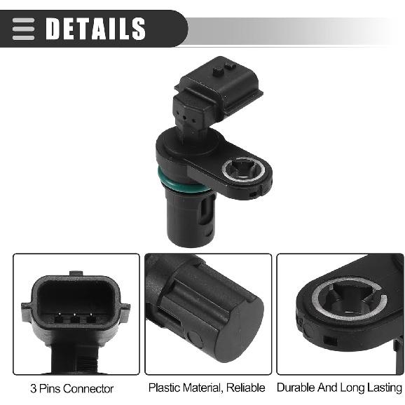 Motoforti CPS Sensor, Engine Camshaft Position Sensor, for Nissan Sentra 2007-2011, ABS, Metal, No.23731EN22A, Black