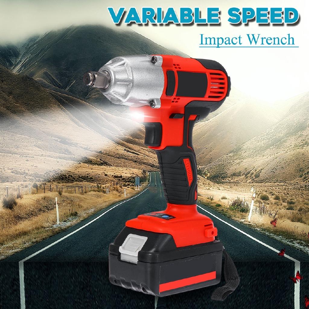 128VF 13800mAh Multifunctional Lithium Battery Electric Wrench Infinitely Variable Speed Electric Impact Wrench Woodworking DIY