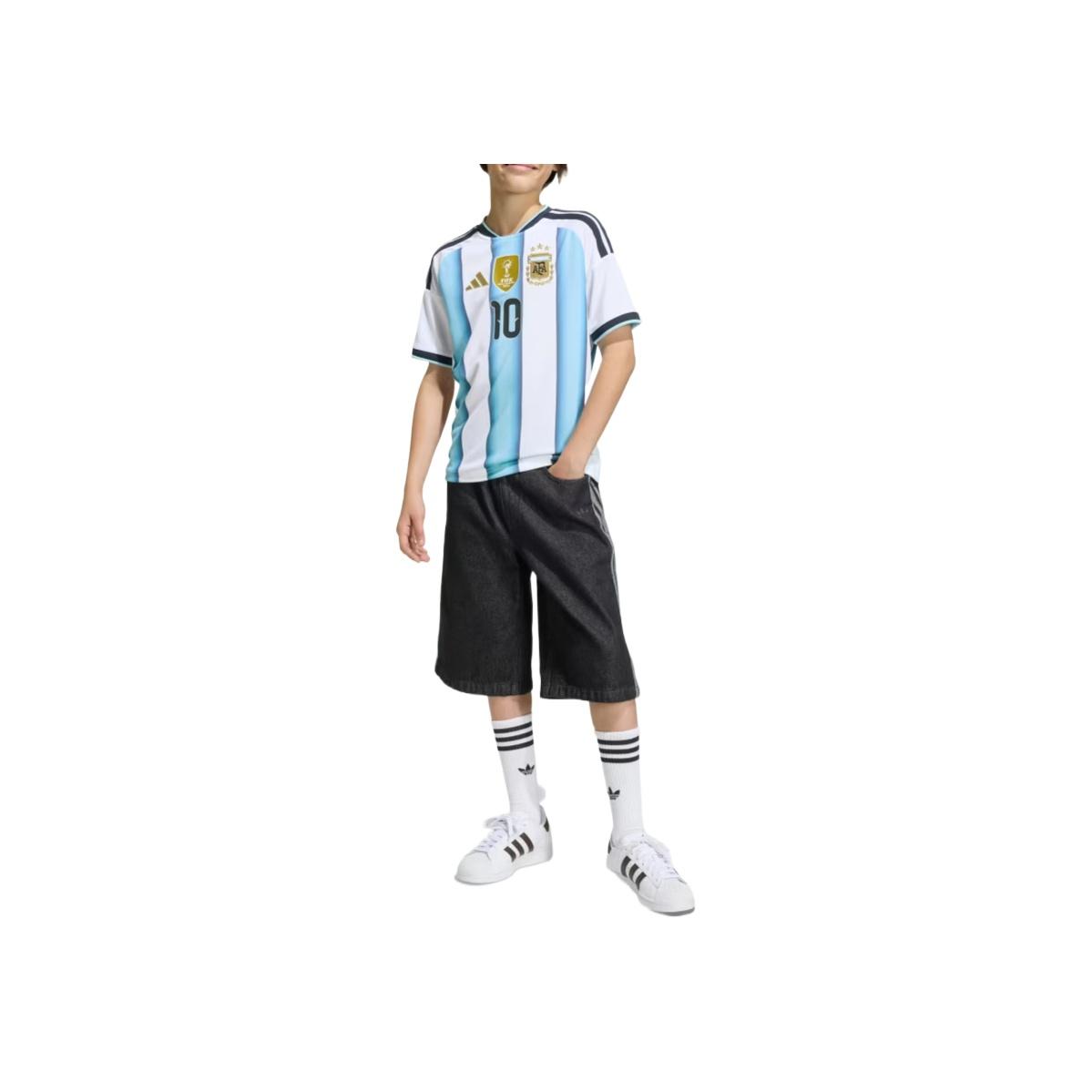 Adidas Argentina 26 Home Messi Jersey White/Icey Blue/Light Blue Kids Tops KA8115 152