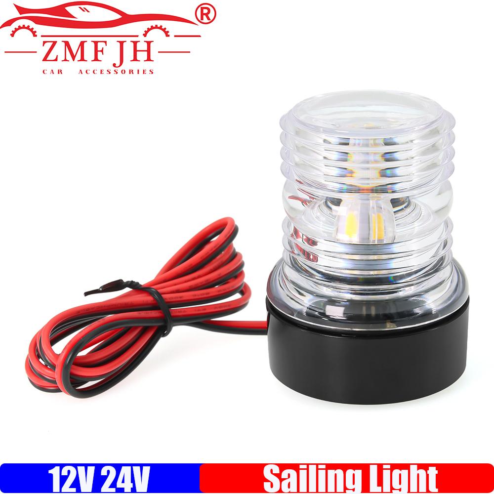 ZMFJH 12V24V Green Red White LED Boat Navigation Light Yacht Marine Anchor Light Sailing Signal Light For Marine Boat Yacht белый