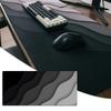 Stitched Edges Gaming Mouse Pad Black Grey Wave Ergonomic Mouse Mat  Office Desk Use