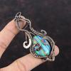 Rainbow Calsilica Pendant Copper Wire Wrapped Pendant Handmade Jewelry High Quality Gemstone Pendant Beautiful Copper Jewelry Gift For Women