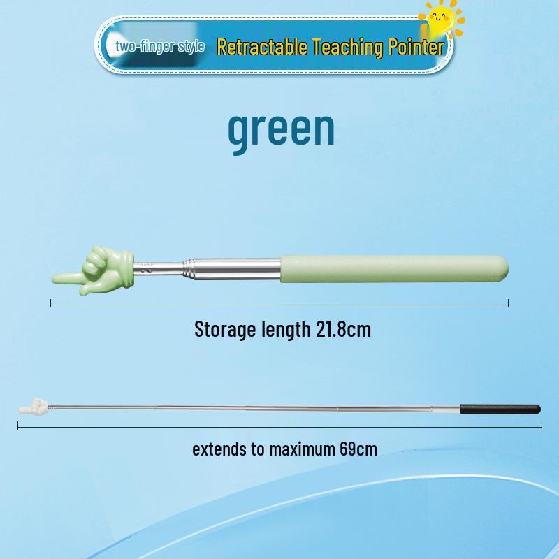 Telescopic Children's Pointer Pen: Stainless Steel Retractable Teaching Stick with Macaron Colors