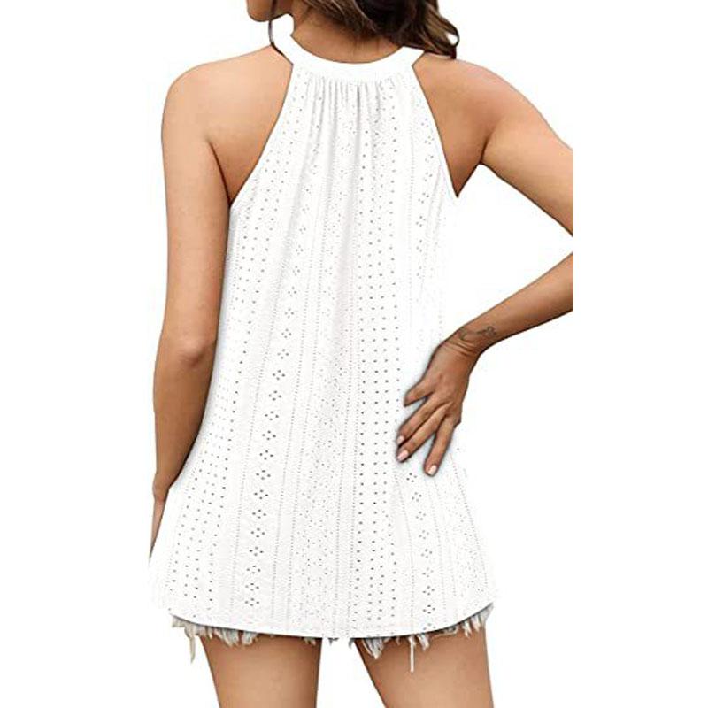 Women's Tank Top Loose High Collar Sleeveless Strap Top Casual Summer Strap Shirt