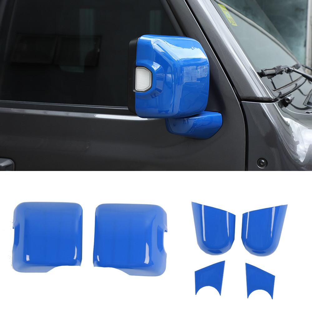 Exterior Rearview Mirror Cover Shell Cap Trim For Jeep Wrangler JL JT 2018+ Blue