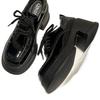 Versatile round head heightening platform small leather shoes women's 2025 new thick heel single shoes high heel soft sole loafer women's shoes black