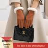 Women's Winter 2025 Touchscreen Cycling Gloves - Windproof, Cold-Proof, Split-Finger Design with Fur Trim.