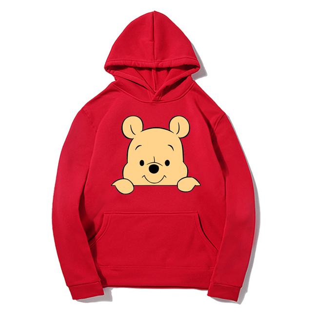 2026 Winnie the Pooh Giacca alla Moda Tasca Pullover Manica Lunga con Cappuccio Primavera Autunno Felpa Larga Felpa con Cappuccio da Donna