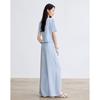Linen Blend Asymmetrical Shirt & Pants Set