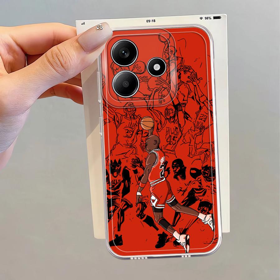 

Cartoon Basketball Star Soft Phone Cover Case for Xiaomi Redmi Note 14 Pro Plus 13 12 9 9S 12S 10S 13C 11S 11 A4 14C Redmi Note 13 Pro+ 5G