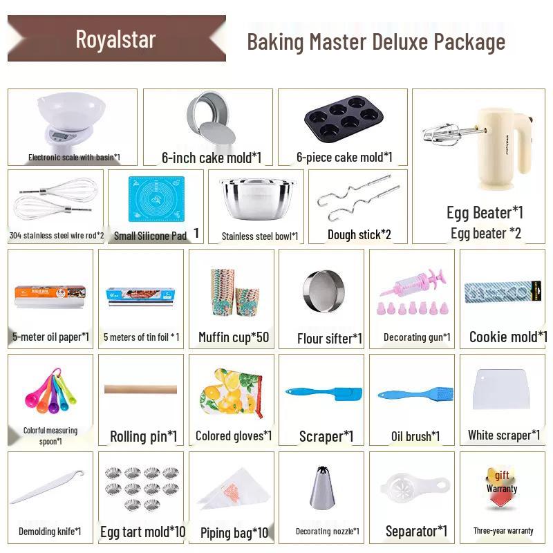 Rongshengda Electric Egg Beater & Whisk - Cake Mixer & Cream Whipping Machine