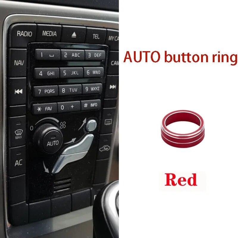 

Поворотная ручка автомобильного кондиционера для VOLVO S60 V60 XC60 S60 V40, ручка переключателя обогрева автомобильного кондиционера Red AUTO ring
