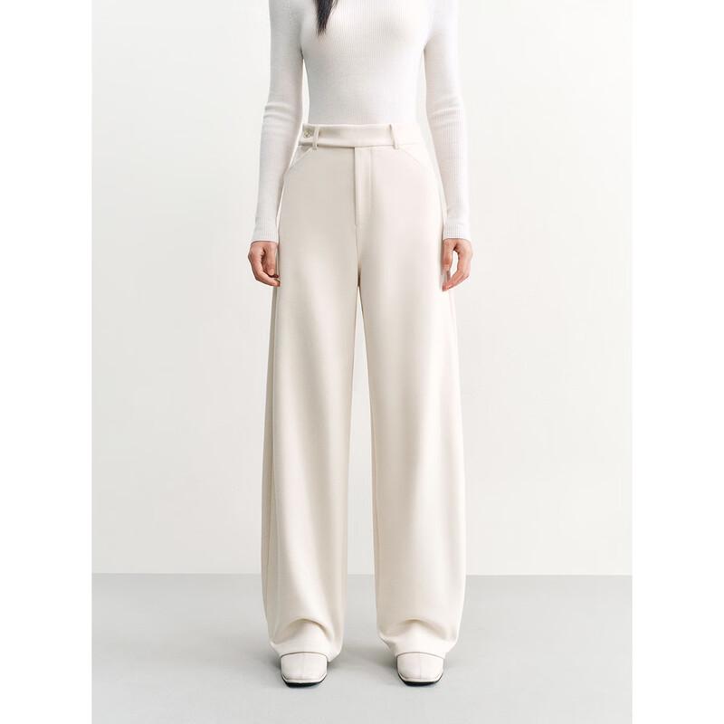 PEACEBIRD Women's High-Waist Banana Curved Casual Pants