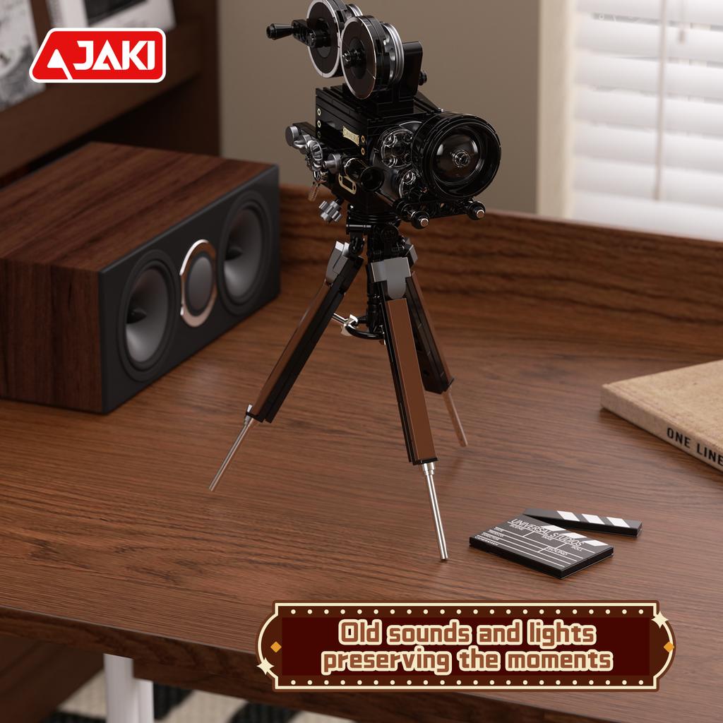 Jaki Retro Series Record Player/Game Machine Model Assembly Toy Ornament Moc High Brick Building Blocks Kids Birthday Gift