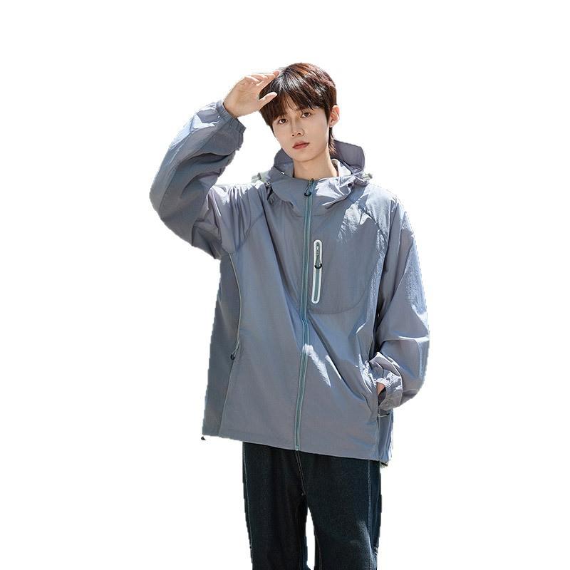 1011 New Outdoor UPF10 Ice Silk Sunscreen Clothing Men's Summer Cool Jacket Loose and Comfortable Mountaineering Sunscreen Clothing