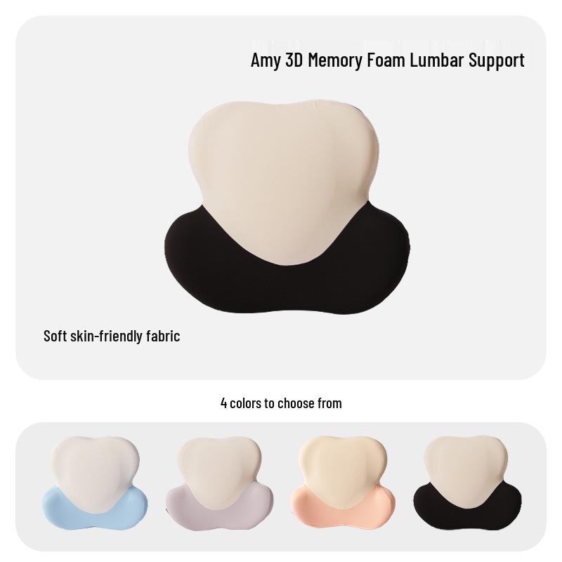Memory Foam Lumbar Support Pillow for Car Seat Size 5 Waist Support