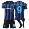 Adolescenți Copii Adulți Nume Personalizat Echipament Fotbal 25/26 Inter Milano Acasă #9 THURAM Set Tricou Antrenament Sportiv cu Șosete