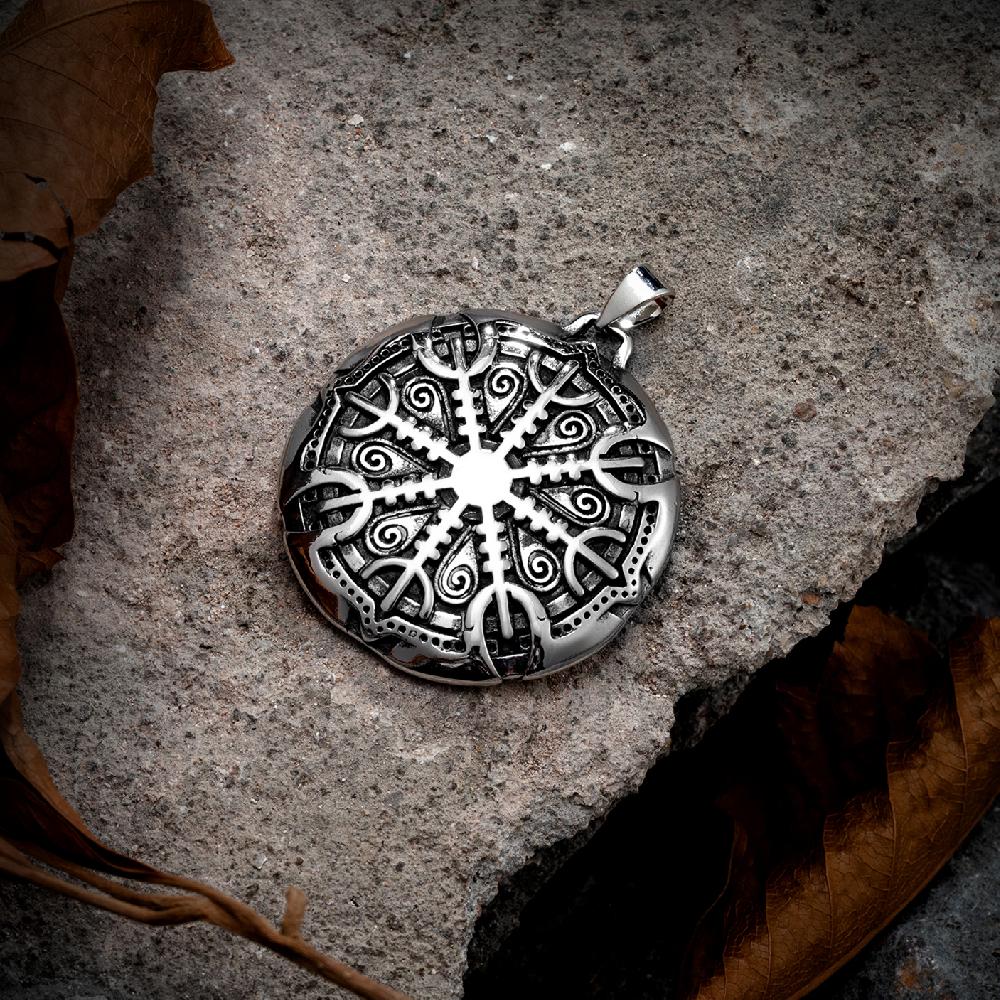 Never Fade Vikings Compass Necklaces Gold Color Stainless Steel Norse Rune Trident Pendant Vegvisir Amulet Vintage Jewelry Gifts