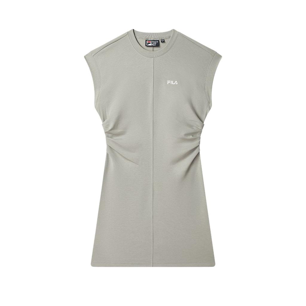 FILA Heritage Casual Fashion Simple Versatile Sleeveless Dress Women dresses Green Khaki F51W528301F-PR