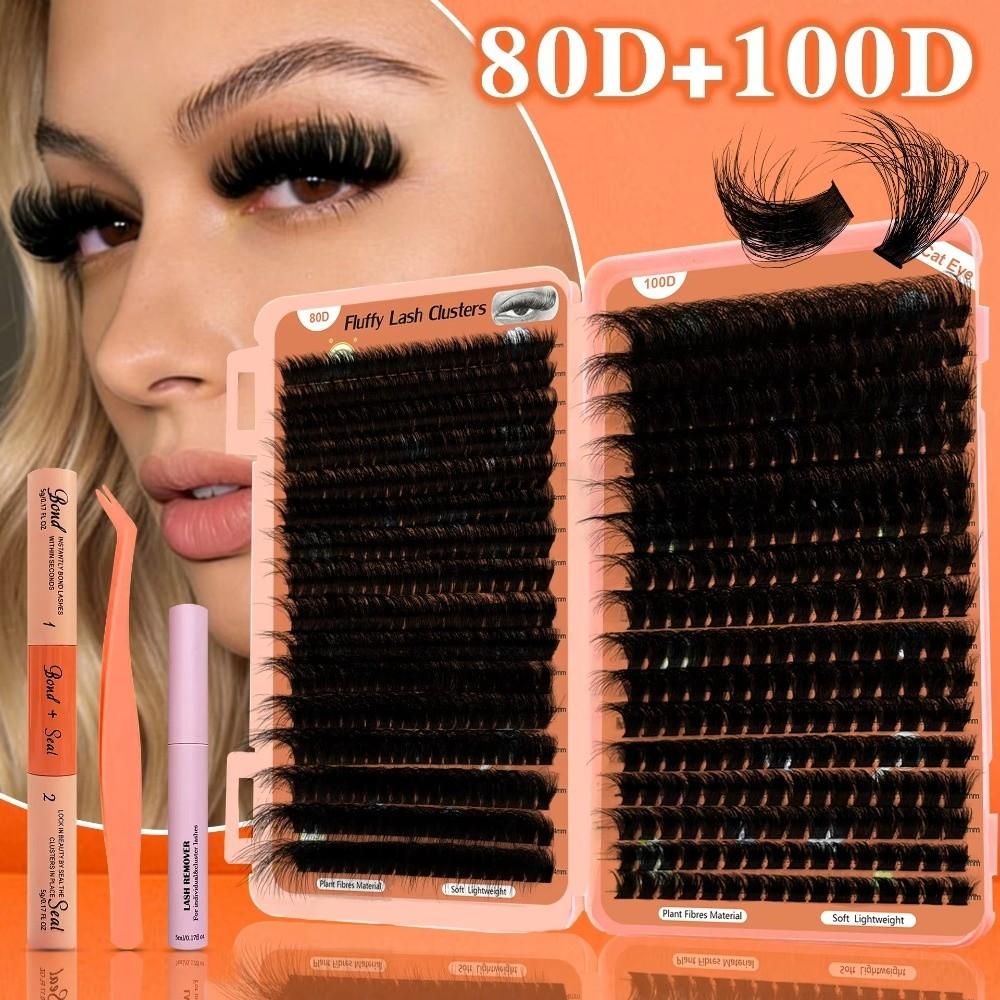 10-24mm Gemischte Länge Wimpernbüschel D-Schwung Augen Make-up Werkzeuge Falsche Wimpern Make-up Verbesserung