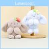 Adorable Plush Bunny Keychain Soft Stuffed Toy Cute Rabbit Bag Charm In Multiple Colors