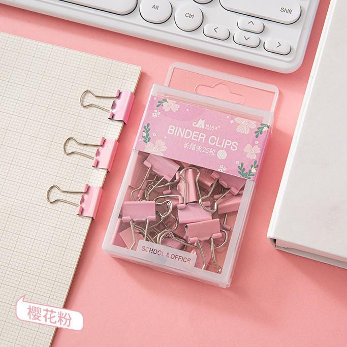 Macaron Color 19mm Long Tail Office Clips - Cute and Convenient Ticket Holder
