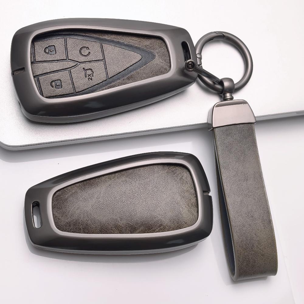 Zinc Alloy Leather Car Key Case Cover for Changan UNIT UNIK CS35PLUS CS55 PLUS CS75 PLUS Oshan X7 X5 Car Accessories