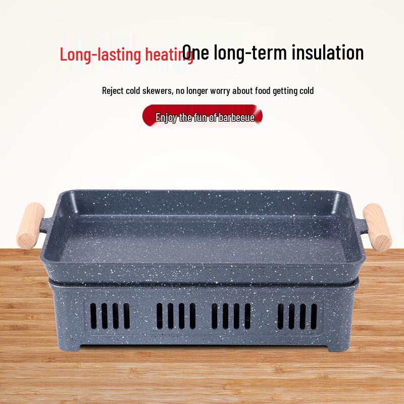 ZISIZ Small Rectangular Aluminum Alloy Grill Pan