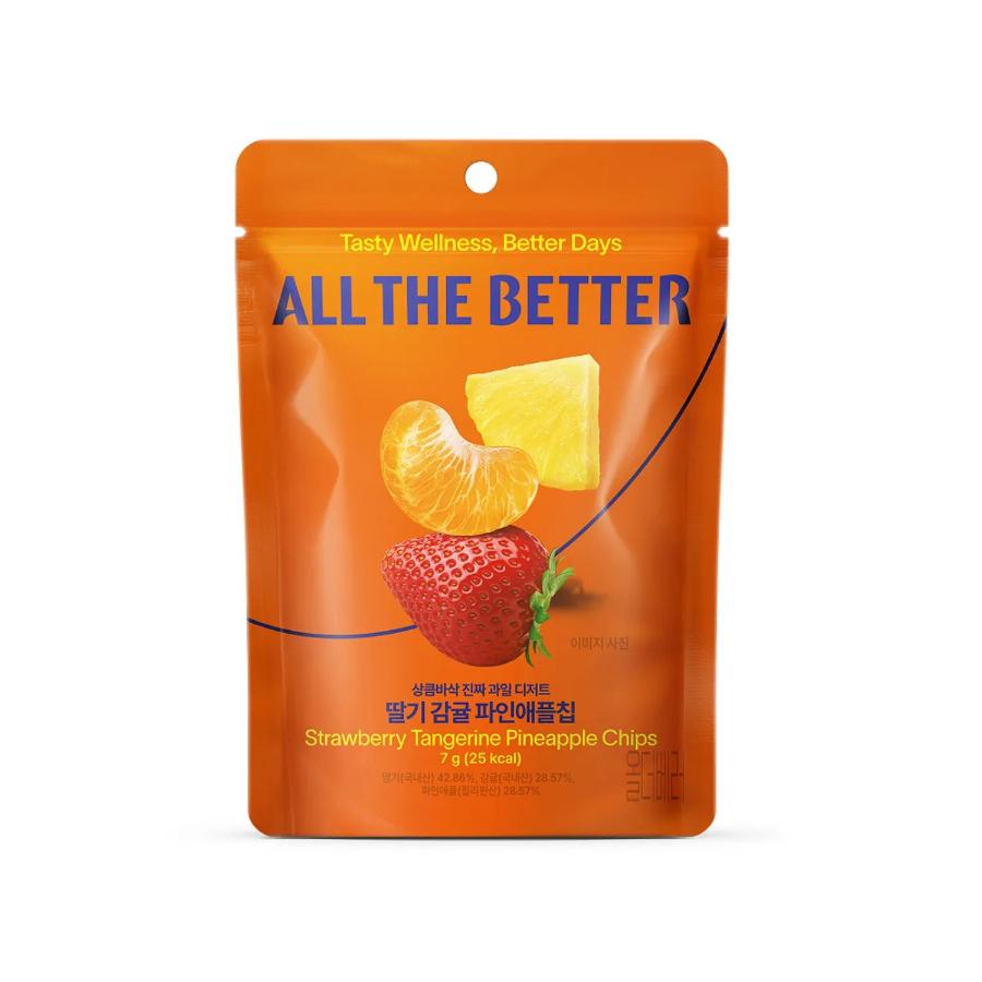 ALL THE BETTER Strawberry Tangerine Pineapple Chips 7g*4bag Pineapple Chips 7g*4bag