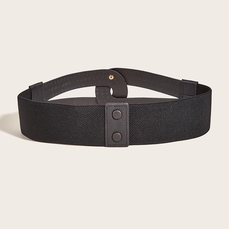 Wind Ladies Wide Belt Retro Elastic Elastic Waist Seal Dress Waist Decoration